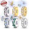 Copper Zircon Inlay Location Buckle Bead Pandent Charm Bead Jewellery Valentines Festival Gift High Quality Durable Material