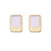 Alloy Square Color Matching Earrings, Niche Design Light Luxury High-end Stud Earrings Wind Earrings