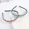Handmade Braided Rhinestone Flower Headband - Korean Style Hair Accessories for Women and Girls