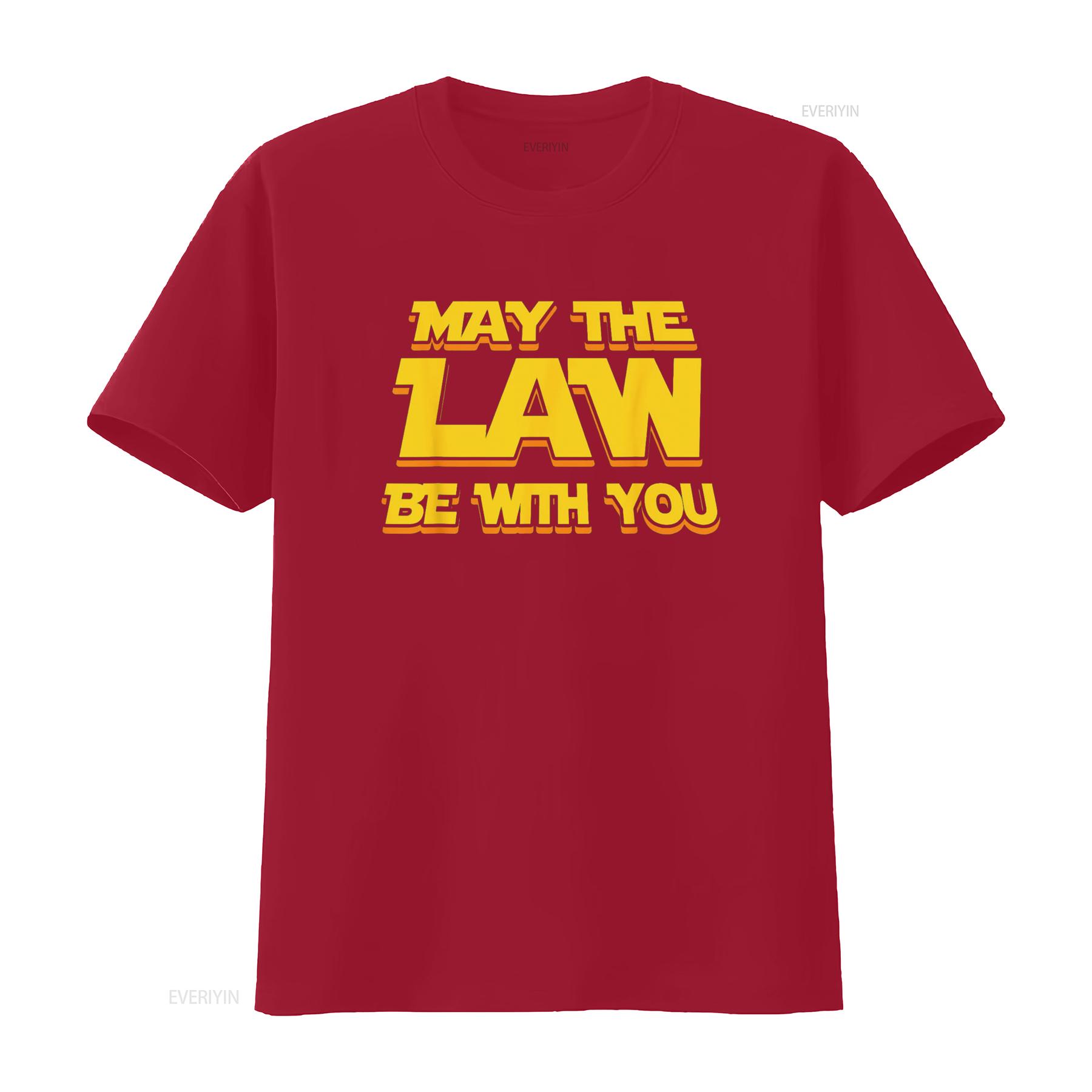 Да пребудет с вами Закон Забавная футболка для нового адвоката Юриста винтажная Стильная с эффектом выцветания Дышащий топ для повседневной носки homme S