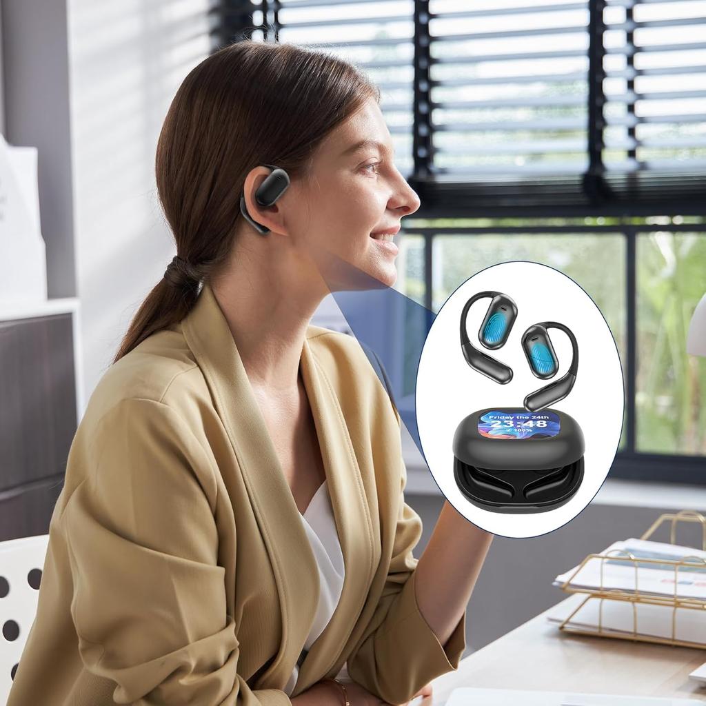 AI Language Translator Earbuds, Real-time Two-Way OWS Earbuds Support 144 Languages, Wireless High Precision Translation Headphones for Travel