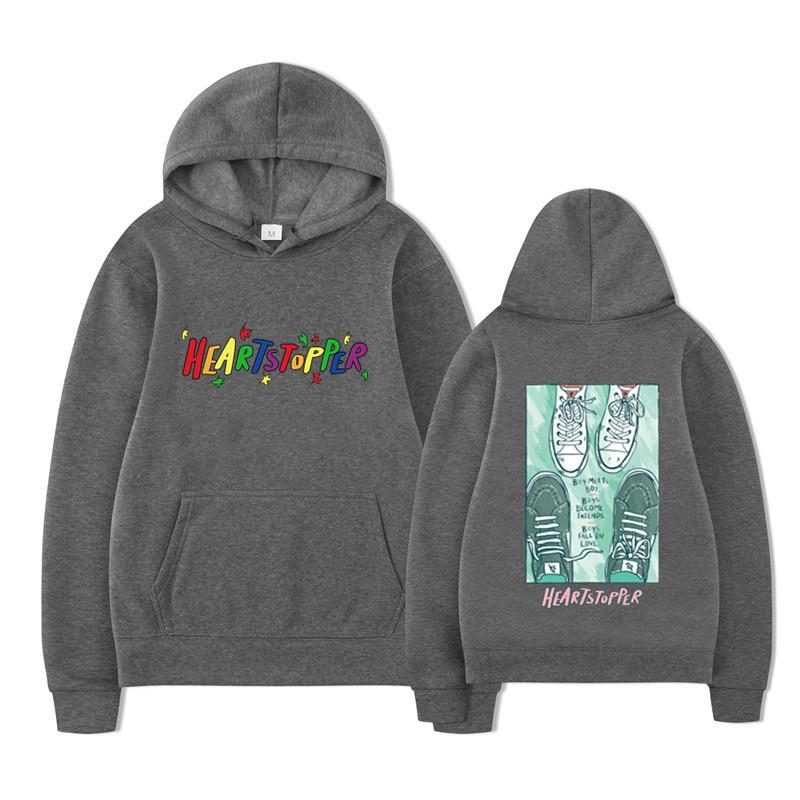 Heartstopper Rainbow Hoodie with Printed Men's and Women's Hoodies and Plush Hoodies for Loose Sports Printing