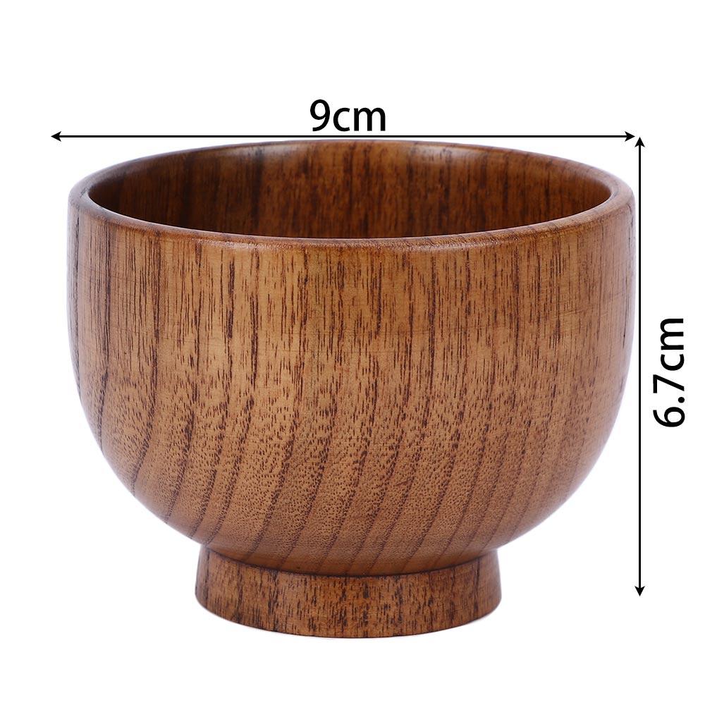 Children Salad Eating Soup Household Tools Japanese Style Wooden Bowl Natural Wood Rice Bowls