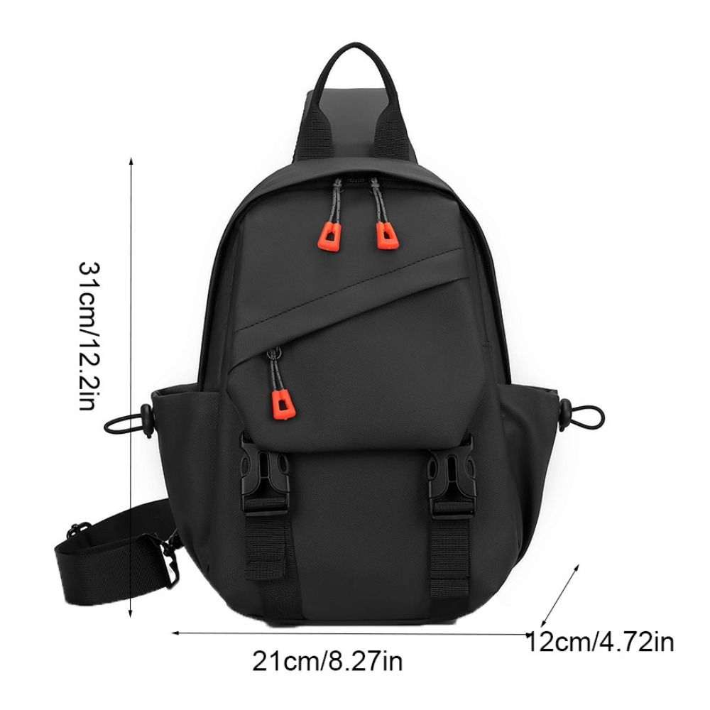 Adjustable Strap Outdoor Shoulder Bag Breathable Sports Walking Bag Zipper Men's Chest Bag  Travel