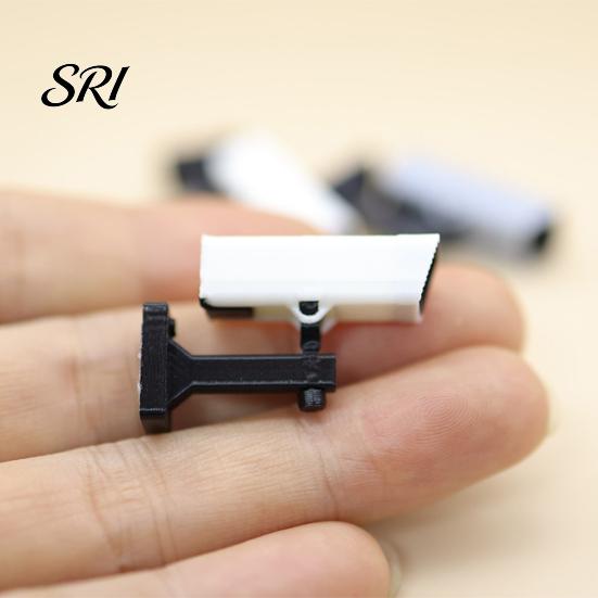 Small Scale Surveillance Prop Mini CCTV Camera 1:12 Miniature Model Realistic Home Security Decor Dollhouse Accessories for Garage Scene Display