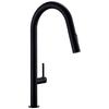 Kitchen Mixer Sink Tap Hot Cold Water Brushed Chrome and Black Stainless Steel 360 Degree Rotation Pull Out Brass Faucet