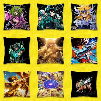 S-Saint Seiya Knights Zodiac Kissenbezug für 45x45cm 40x40cm 55x55cm 50x50cm 30x30cm Quadratischer Auto-Kissenbezug Hülle