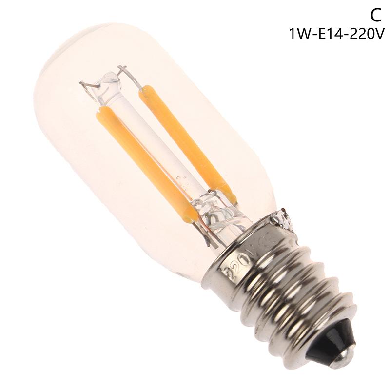 1 szt. Żarówka LED Vintage T20 1W 2W Ciepła Biała 2200K E12 E14 110V 220V Ściemnialna Żarówka Szklana Żarówka Rurkowa do Lodówki