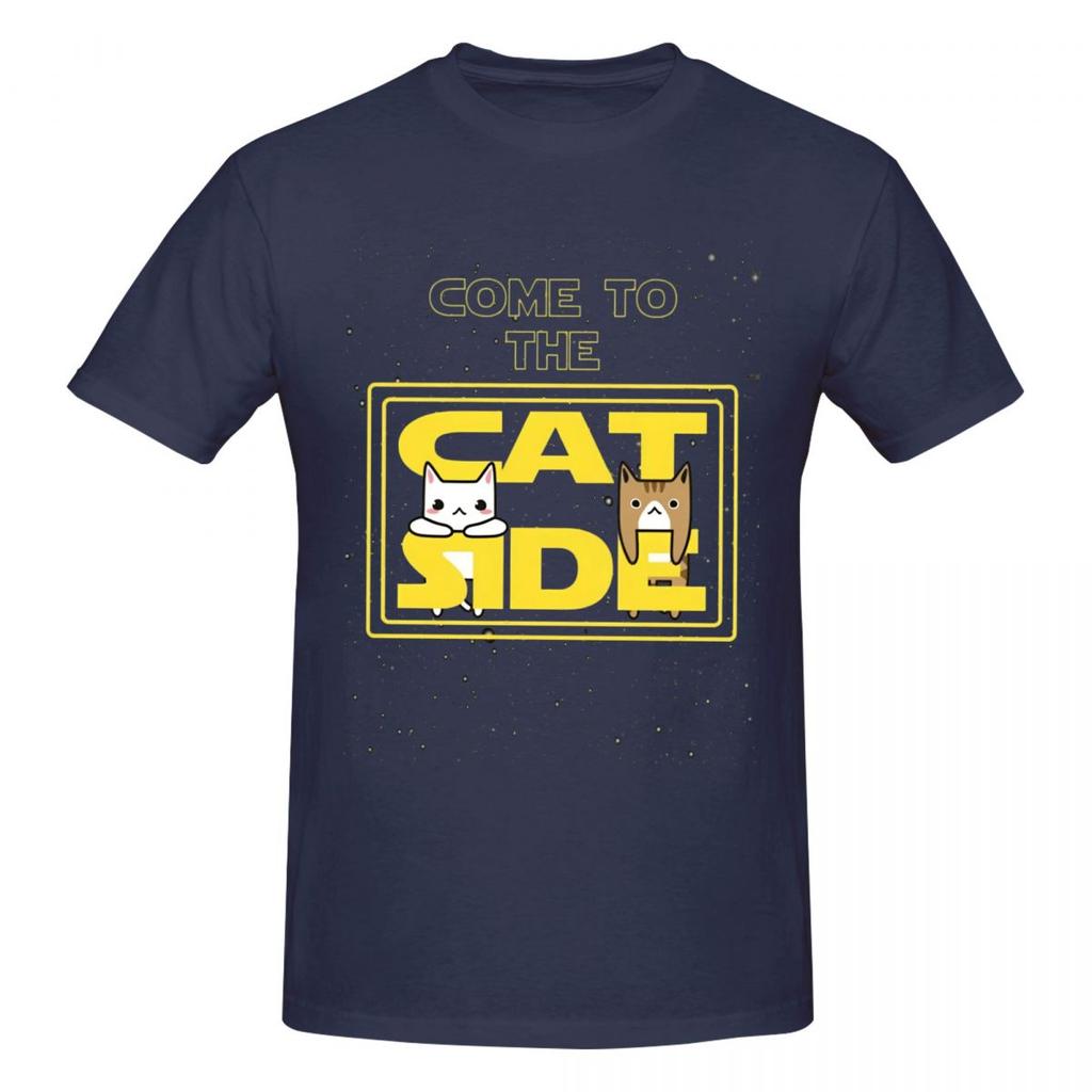 Unisex Come To The Cat Side Vintage T Shirt Streetwear Oneck Cotton Tshirts
