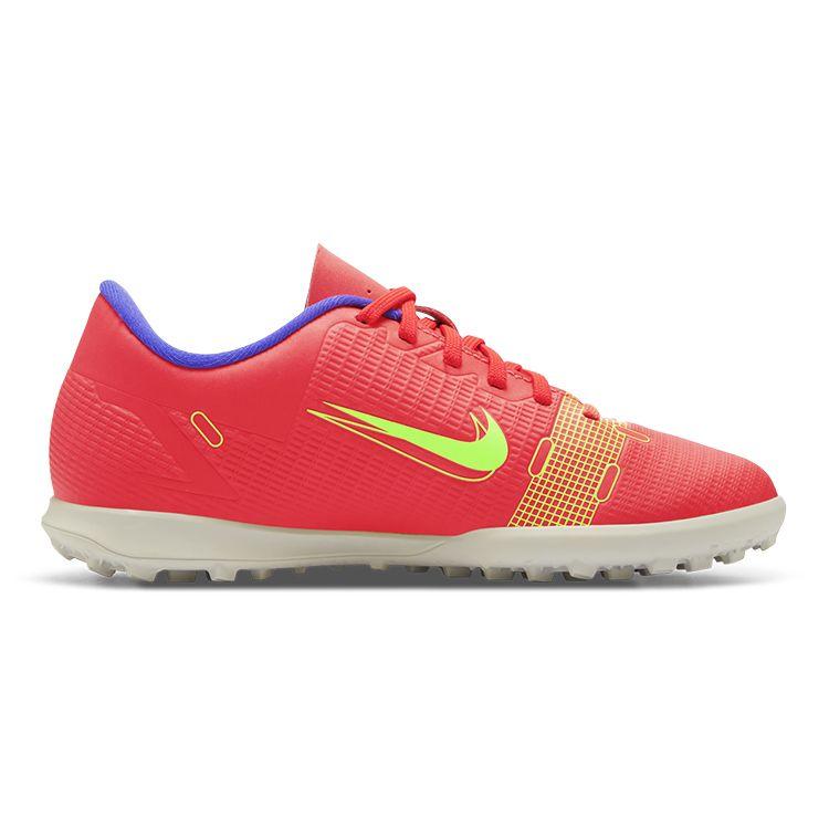 Nike Mercurial Vapor 14 Club TF GS Bright Crimson Indigo Burst Kids Sneakers Red Metallic-Silver White CV0945-600
