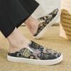 Summer New Versatile Casual Men's Shoes Cloth Shoes Half Drag, Gray Yellow