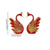 2 Pieces Swan Statues Decorative Figurines Animal Sculptures Tabletop Ornaments for Shelf Cabinet