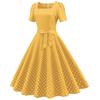 Vintage Polka Dot Dress Classic Movie Style Elegant Timeless Retro Design Square
