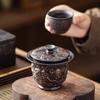 Jianshui Clay Purple Pottery Gaiwan Ceramic Handmade Household Kung Fu Tea Set Tea Bowl Tea Cup Tea Maker Tea Ceremony