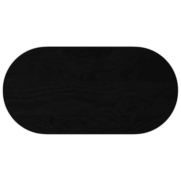 VidaXL Dessus de table marron foncé 80x40x4 cm bois chêne massif ovale, plateau de table basse, plateau de table de 4009081