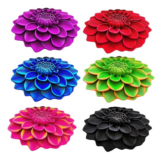 3D Realistic Flower Pattern Absorbent Mat Non-Slip Floral Rug Plush Velvet Floor Mat for Bedroom Kitchen Bathroom Sofa Coffee Table