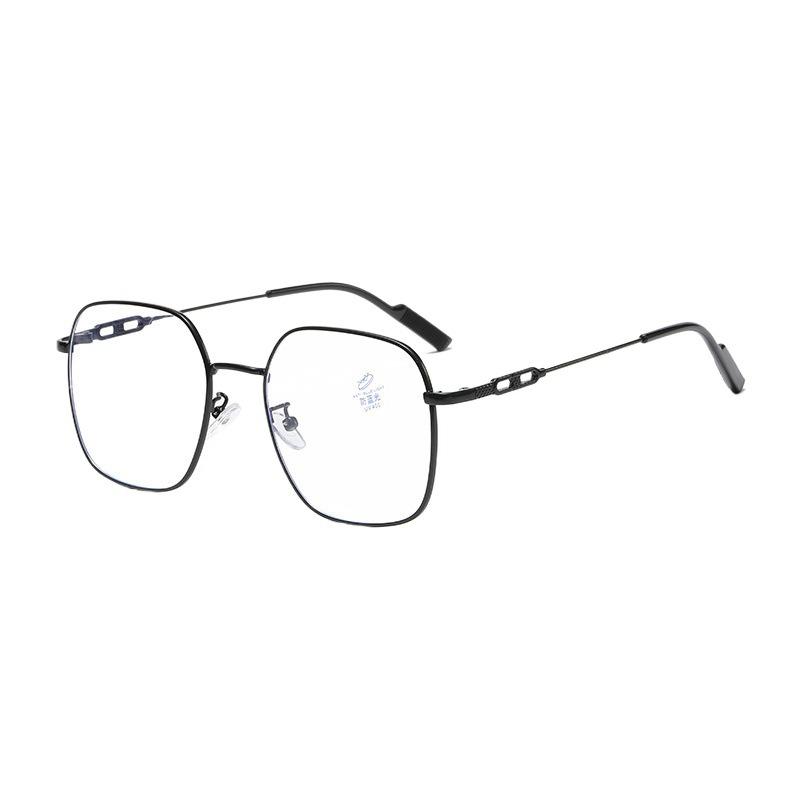 Photosensitive color-changing anti-blue light glasses female Internet celebrity large frame plain anti-blue light color-changing myopia glasses sungla