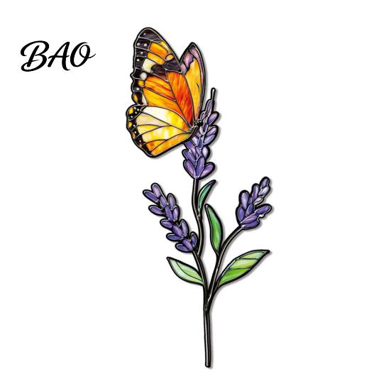 Colorful Yard Stakes Planter Insert Stake, Double-Sided, Flower Pot Decor Metal Garden Decorative Insect Animal Stake for Plant Pots Bed Decoration