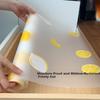 Xinuo Drawer Liner Paper Waterproof Oil-Proof Non-Adhesive Moisture-Proof Cabinet Shelf Liner Lemon Pattern 0.6x5m for Wardrobe Kitchen Cupboard