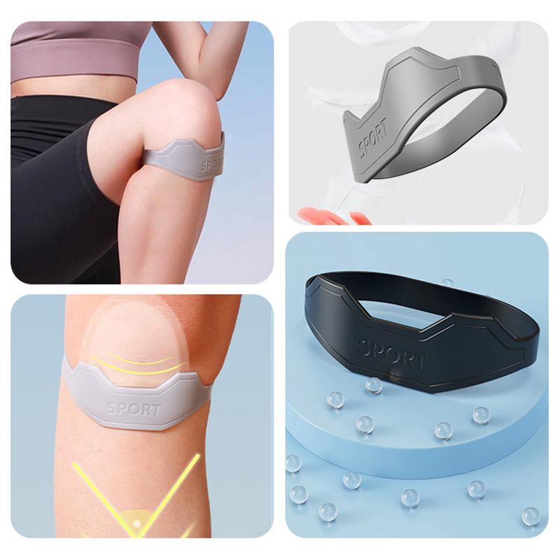 1Pcs Silicone Patella Tendon Knee Straps Knee Support Fixed Protection Patella Knee Strap Highly Elastic Flexible