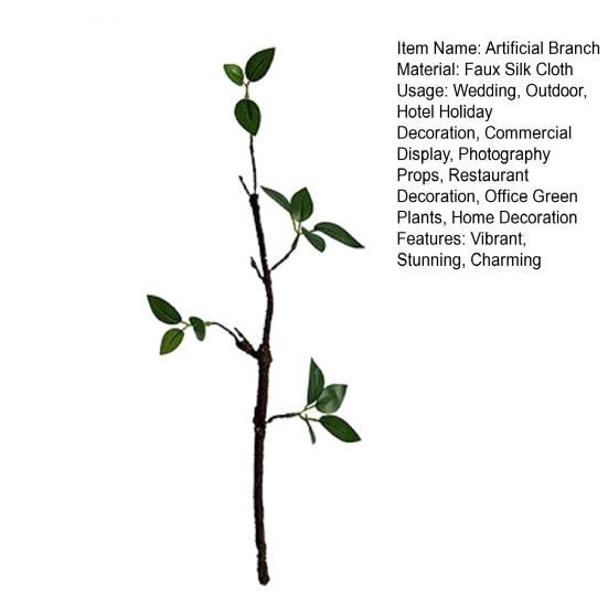 Fake Plants Stems Realistic Artificial Greenery Plant Stem Faux Bendable Branches with Leaves for Vase Filler Home Office Dining Table Decor