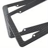 2/1Set Universal Carbon Pattern Plastic License Plate Frame Bracket With Standard Mount Screw Kits Auto Plate Decor Parts License Plate Covers Frames
