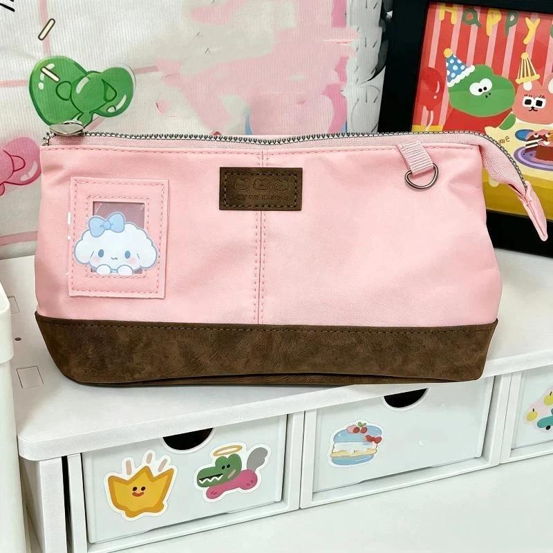 Kawaii Pencil Case Large Capacity Compact Portable Stationery Organizer for Students Travel Outdoor Sketch Use