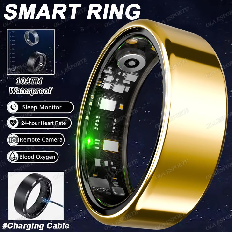 New Smart Ring Health Monitoring Heart Rate Blood Oxygen Sleep Monitor IP68 Waterproof Step Count Ring Sports Tracking Smartring