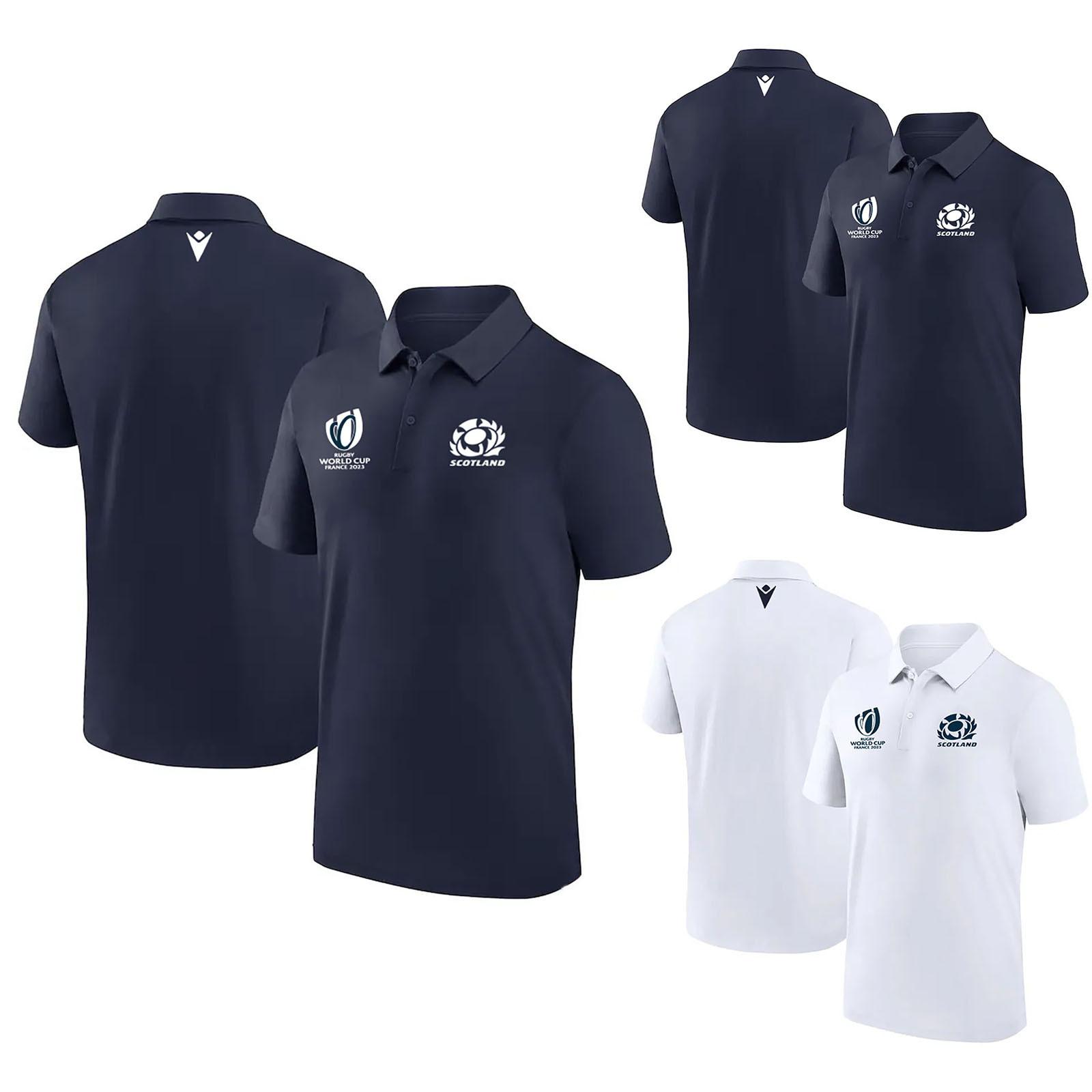 

Рубашка поло для чемпионата мира по регби в Шотландии 2023, повседневная спортивная футболка с короткими рукавами и лацканами