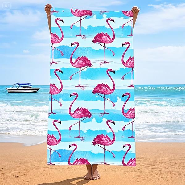Cross-border Soft Quick-Dry Beach & Sport Towel - Absorbent, Lightweight, Printed Design