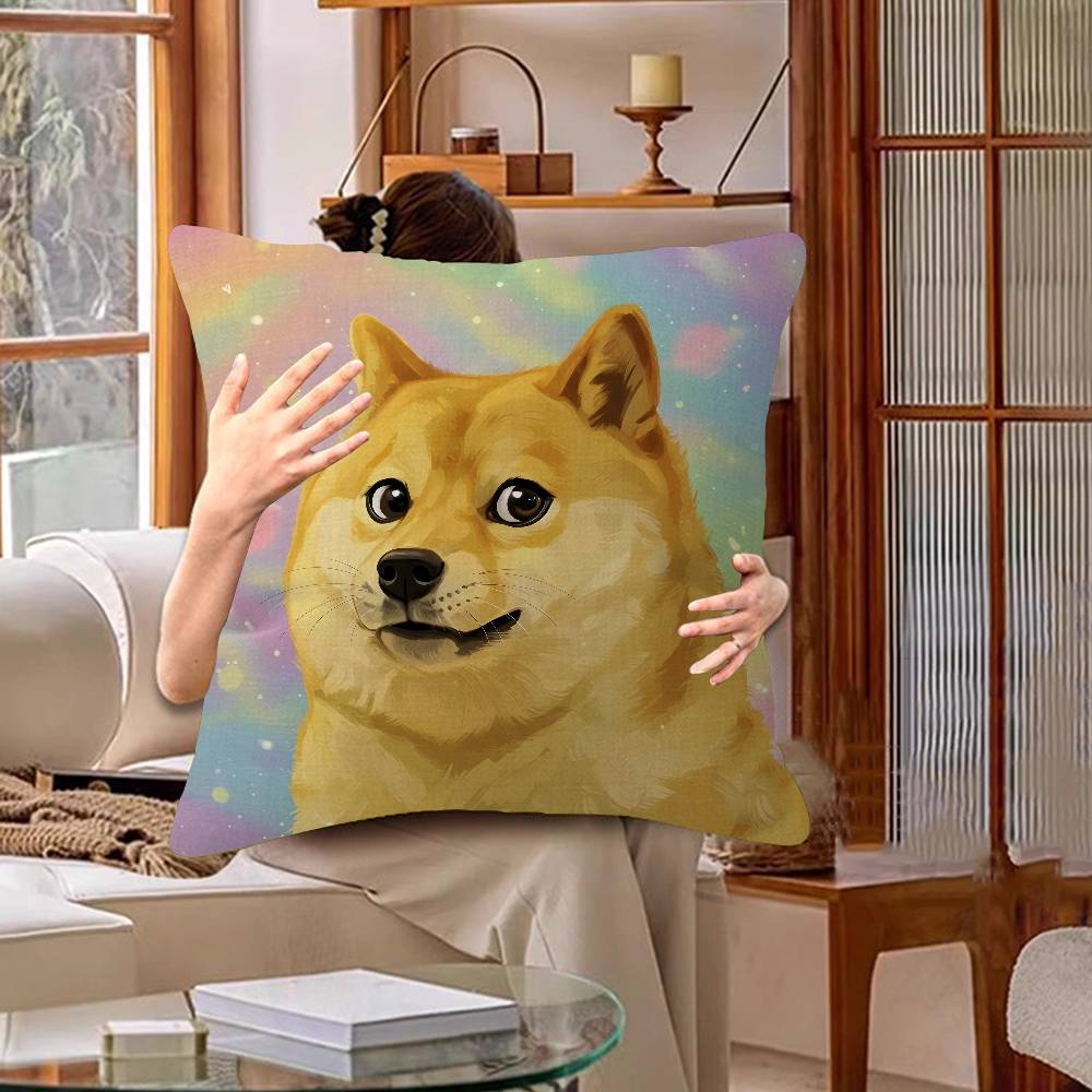Abstract Shiba Inu Print Cushion Cover Car Throw Pillow Case For Sofa Car Christmas Gift 40X40Cm 45X45Cm