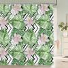 Tropical Green Plant Leaf Palm Cactus Shower Curtains Bathroom Curtain Frabic Waterproof Polyester Bath Curtain With Hooks