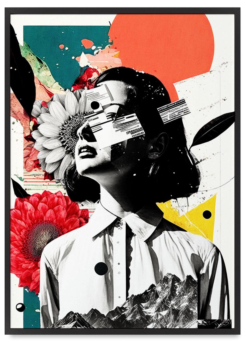 

Plakat portret kolaż obrazy kolaże 21x30 cm