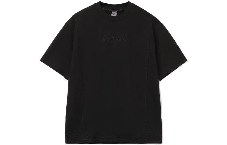 Li Ning T Shirts Men s Black Crew Neck Moderate Straight Fit AHSR889-2 XS