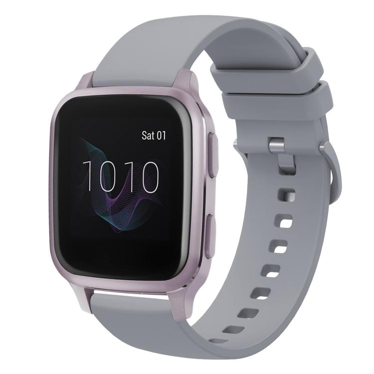 

For Garmin Venu SQ 20mm Solid Color Soft Silicone Watch Band For Garmin Venu SQ темно-сірий колір