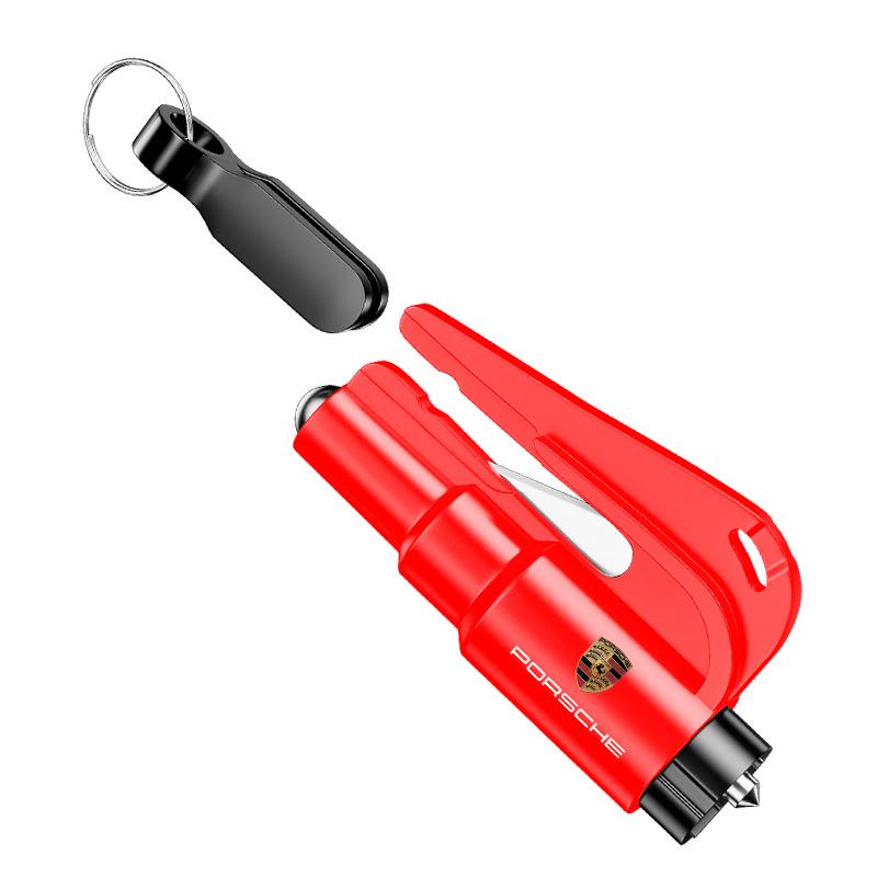 3-in-1 Car Safety Hammer Auto Emergency Glass Window Breaker Car Goods For Porsche Cayenne Panamera Macan Boxster 911 928 944 918 917
