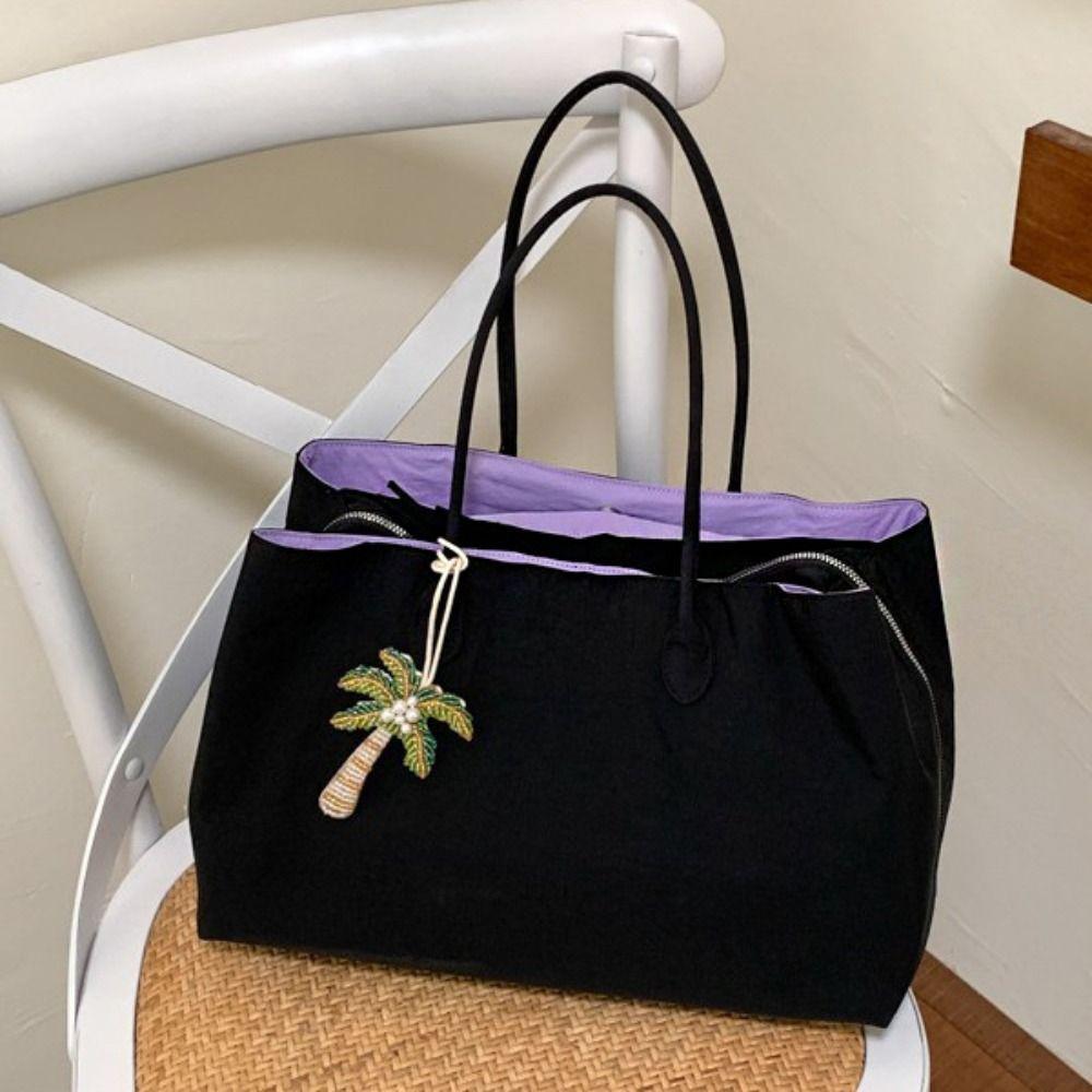 Elegant Nylon Tote Bag Waterproof Computer Bag Top-handle Nylon Shoulder Bag Shopping