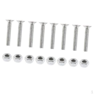 8 Sets Outdoor Mounting Screws and Nuts Hardware for Skateboard Longboard Scooter Cruiser