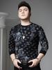 European Goods 2025 Autumn and Winter New Casual Knitwear Men's Round Neck Trendy Brand Printed Knitwear Long-Sleeved Knitwear for Men