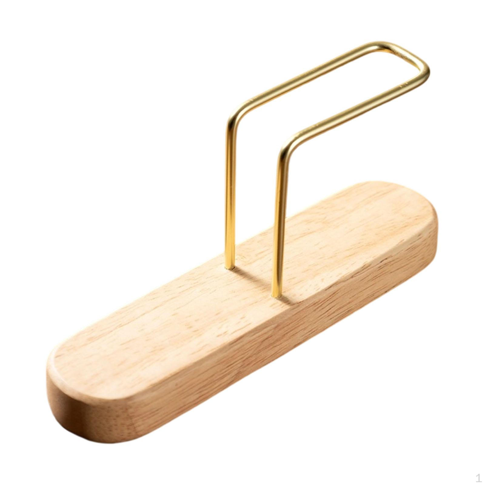 

Coffee Holder Stand Accessories Organizer Paper Storage Rack Wooden Dispenser for Office Home Bar