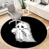 1pc Ghost Spirit Office Round Area Rug,  Mat Suitable For Office, Under Office Chairs Bedroom Living Room Home Decor, Room Deco
