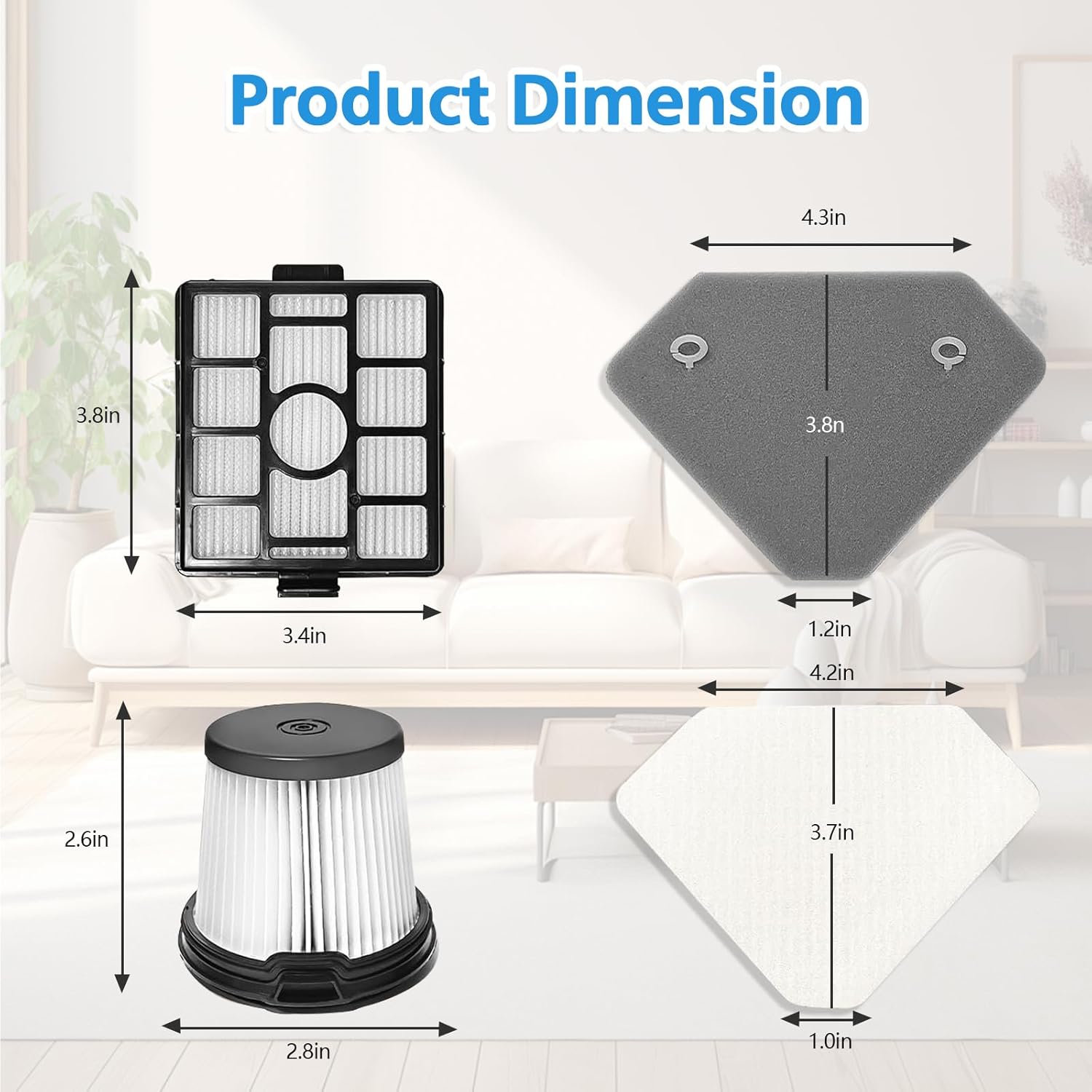 

7-Pack HEPA Filter Replacement for BU3523 BU3521 BU3120 | Compatible with Cordless Stick Vacuums United States