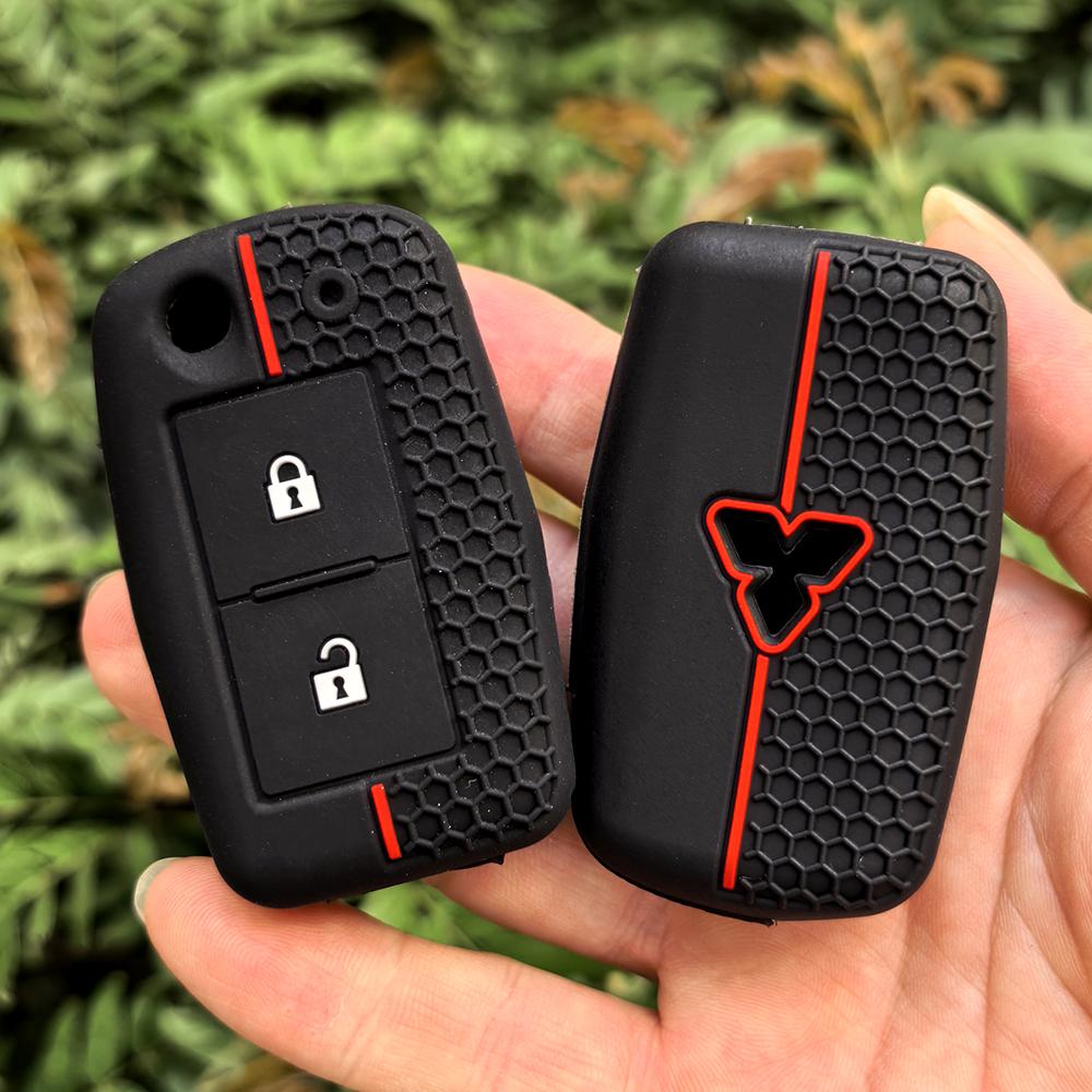 For Mitsubishi Triton Silicone Remote Car Key Fob Cover Case Key Holder Keychain Accessories Keyring Shell