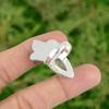 Rainbow Moonstone Gemstone Sterling Silver Bezel Statement Birthday Ring US 7.75