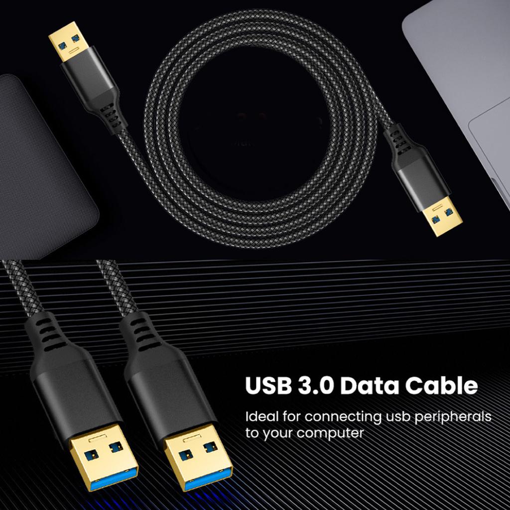 Straight Head USB3.0 Extension Cable Cord Support 5Gbps Data Transfer Charging for USB Fan/Keyboards/Hard Drive Box