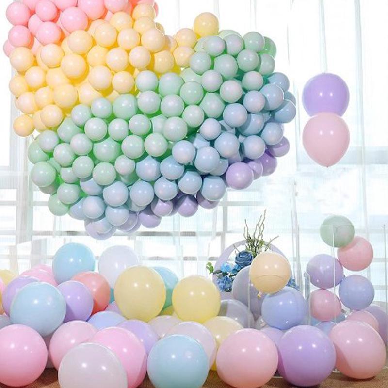 Colorful Macaron Balloons for Children's First Birthday Party Decoration
