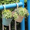 Thickened Iron Hanging Flower Pot with Hook - Japanese Zakka Style for Balcony Display