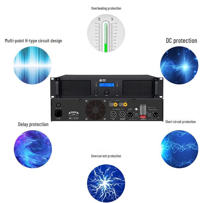 HuiDu Professional Pure Power Amplifier for Conference Audio Video (CN version)