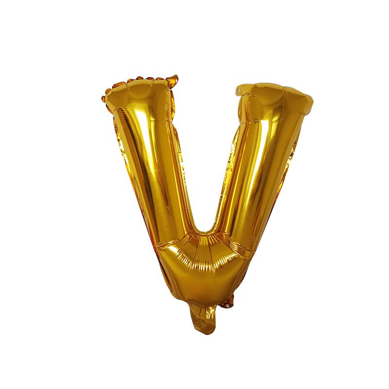 50pcs Letter Balloon Aluminum Foil 50 Cm Bright Gold Silver Aluminum Film Letter Balloon