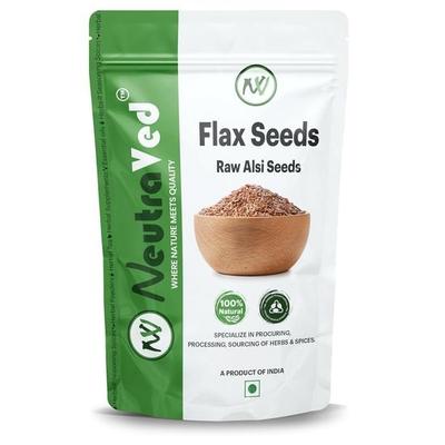Graines de Lin NeutraVed pour la Perte de Poids | Graines d'Alsi Marron | Riches en Acides Gras Oméga-3 et en Fer | Aliment Snack Naturel - 350g